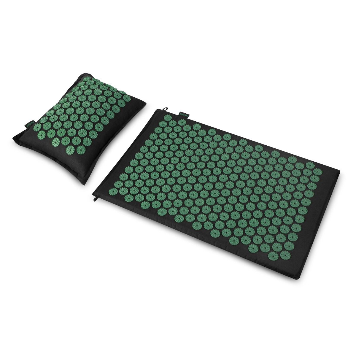 Acupressuurmat met kussen (zwart / groen) - Spokey AKUMAT Acupressuurmat met kussen (zwart / groen) - Spokey AKUMAT