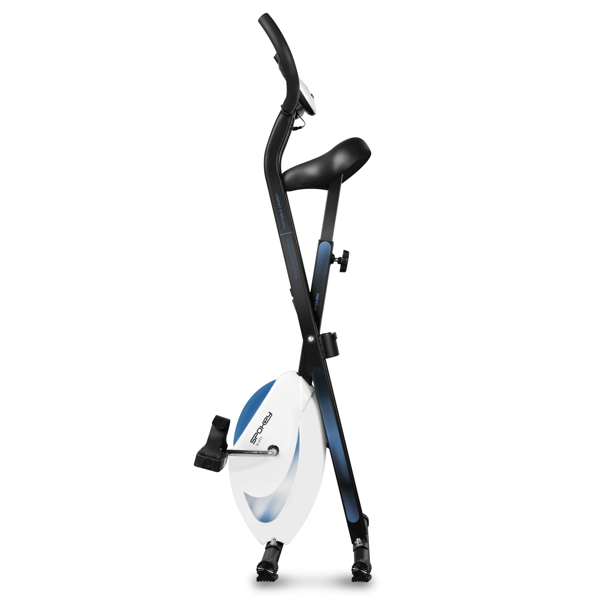 Vouwbare hometrainer Spokey XFIT - grijs, compact en verstelbaar Vouwbare hometrainer Spokey XFIT - grijs, compact en verstelbaar