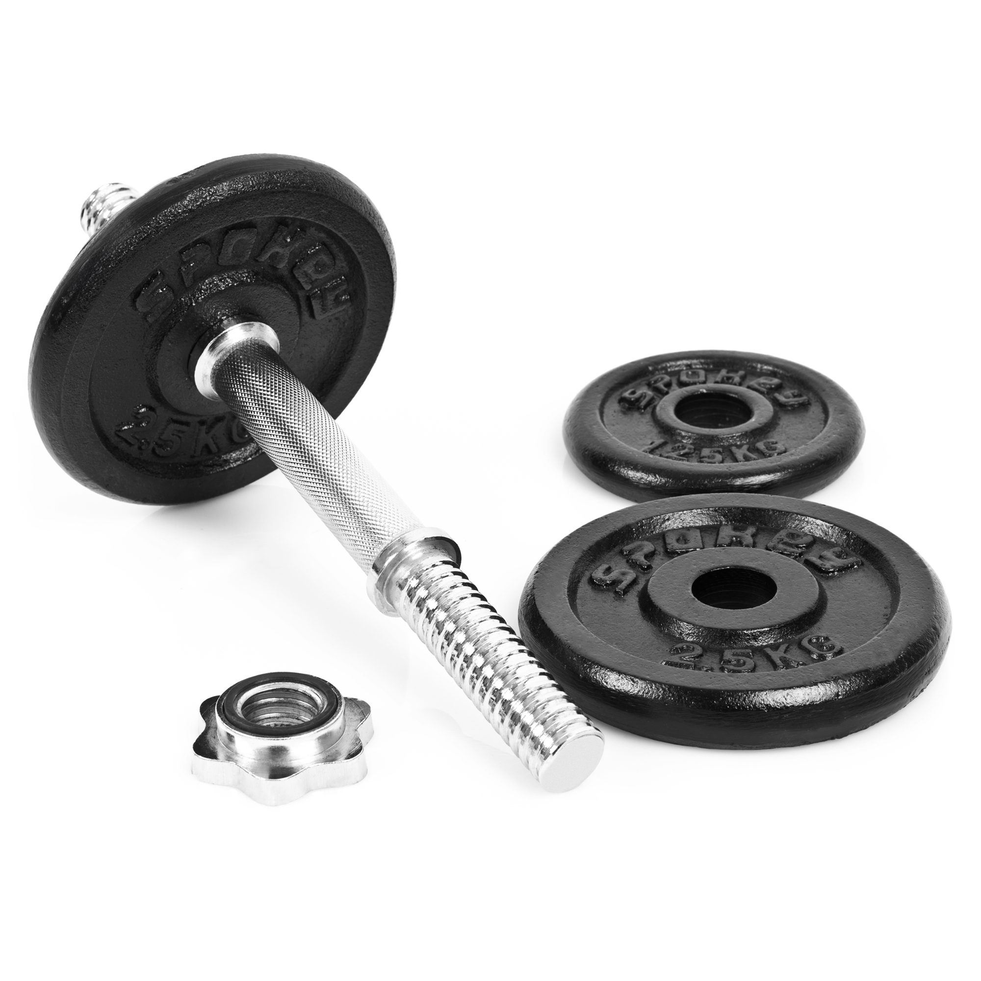 Halterset met verstelbare gewichten (9,5 kg) - Spokey Egir Halterset met verstelbare gewichten (9,5 kg) - Spokey Egir