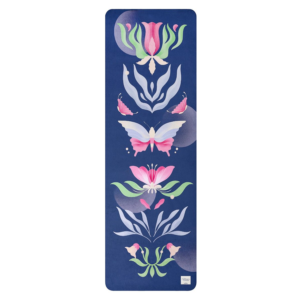 Universele oefenmat 183x61 cm - paars met print Universele oefenmat 183x61 cm - paars met print