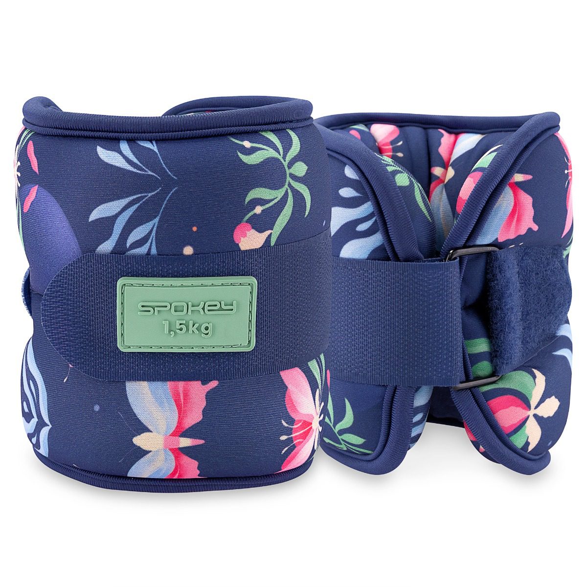 Verstelbare enkel- en polsgewichten - 2 x 1,5 kg - paars met bloempatroon Verstelbare enkel- en polsgewichten - 2 x 1,5 kg - paars met bloempatroon
