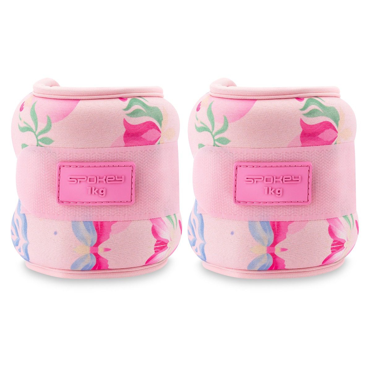 Verstelbare enkel- en polsgewichten - 2x 1 kg - Roze met print Verstelbare enkel- en polsgewichten - 2x 1 kg - Roze met print