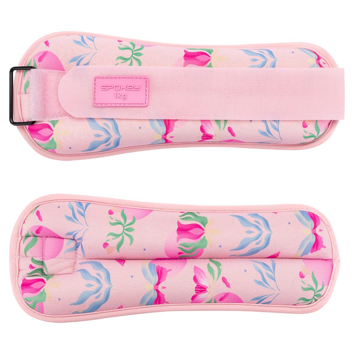 Verstelbare enkel- en polsgewichten - 2x 1 kg - Roze met print Verstelbare enkel- en polsgewichten - 2x 1 kg - Roze met print