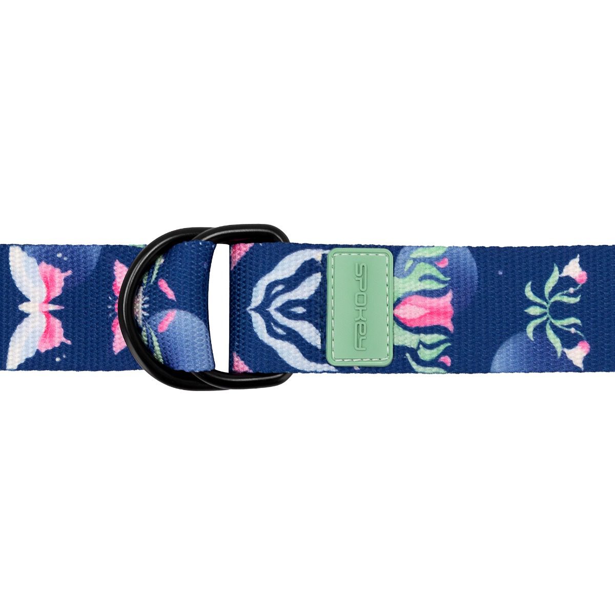 Yoga Strap - Yogariem - 240x3,8 cm - Donker blauw - Bloemenpatroon - Spokey Bloom Yoga Strap - Yogariem - 240x3,8 cm - Donker blauw - Bloemenpatroon - Spokey Bloom