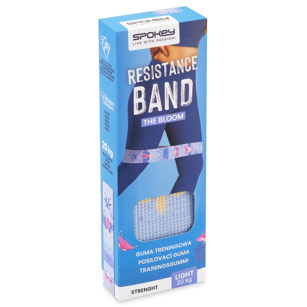 Weerstandsband – Blauw / Roze – 32x5 cm – Fitnessband – 20 kg weerstandsniveau – Spokey Bloom Light Weerstandsband – Blauw / Roze – 32x5 cm – Fitnessband – 20 kg weerstandsniveau – Spokey Bloom Light