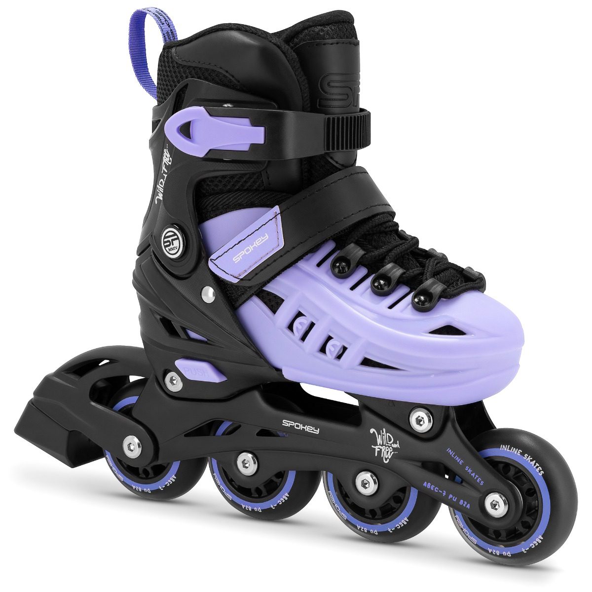 Verstelbare skates - 4 in 1 - zwart / paars - maat 29-33 Verstelbare skates - 4 in 1 - zwart / paars - maat 29-33