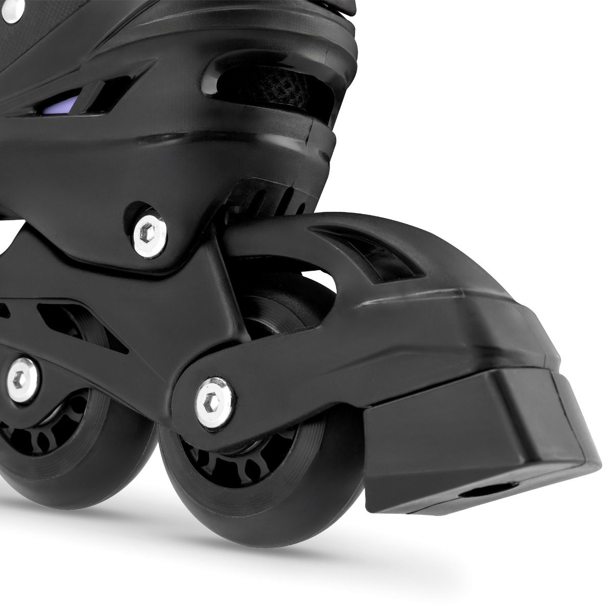 Verstelbare skates - 4 in 1 - zwart / paars - maat 29-33 Verstelbare skates - 4 in 1 - zwart / paars - maat 29-33