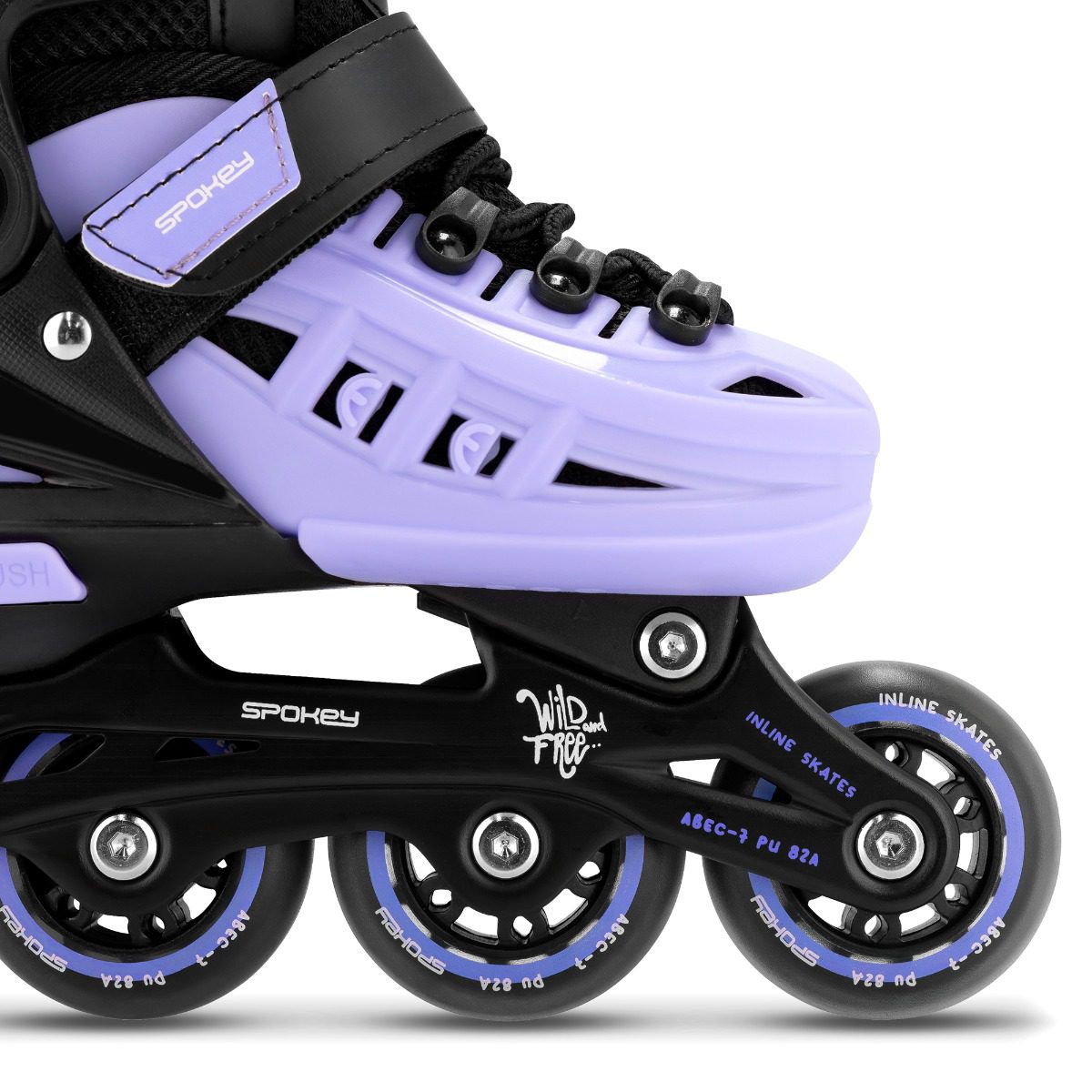Verstelbare skates - 4 in 1 - zwart / paars - maat 29-33 Verstelbare skates - 4 in 1 - zwart / paars - maat 29-33