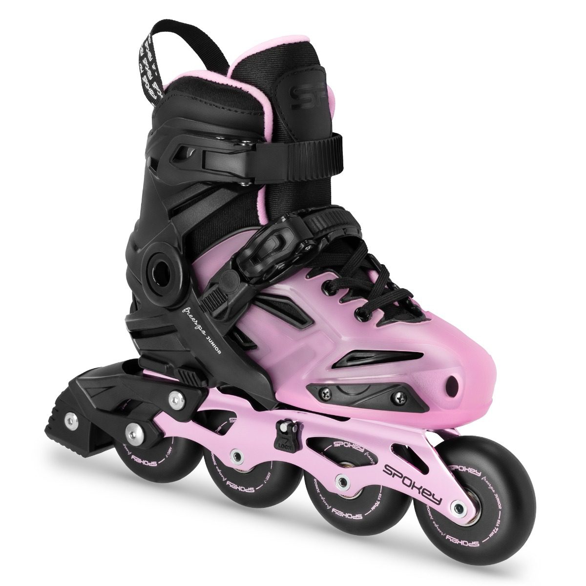 Verstelbare inline skates voor meisjes - Zwart / Roze - Spokey FREESPO JUNIOR Verstelbare inline skates voor meisjes - Zwart / Roze - Spokey FREESPO JUNIOR