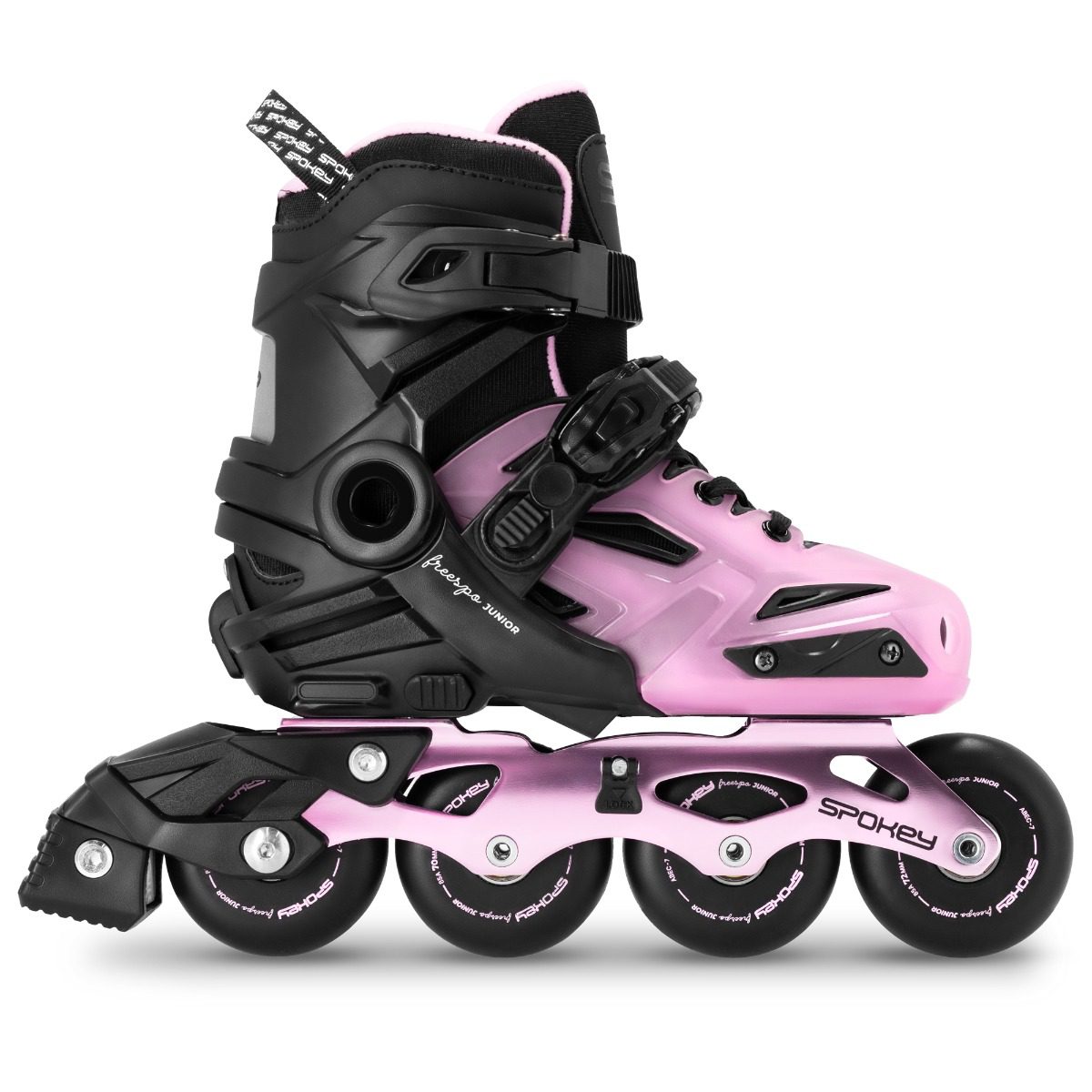 Verstelbare inline skates voor meisjes - Zwart / Roze - Spokey FREESPO JUNIOR Verstelbare inline skates voor meisjes - Zwart / Roze - Spokey FREESPO JUNIOR