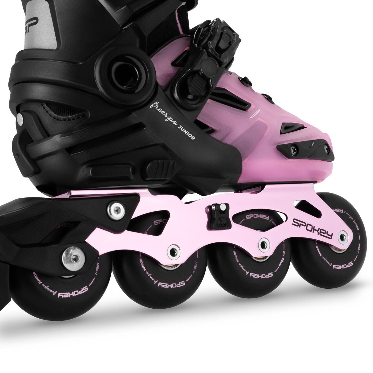 Verstelbare inline skates voor meisjes - Zwart / Roze - Spokey FREESPO JUNIOR Verstelbare inline skates voor meisjes - Zwart / Roze - Spokey FREESPO JUNIOR