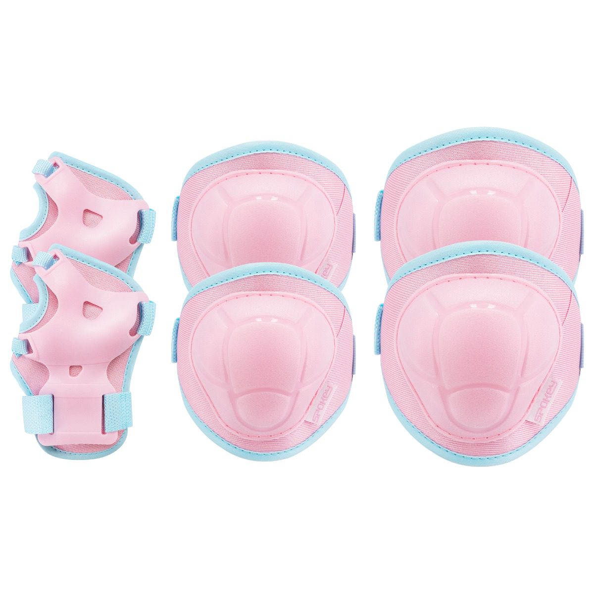 Kinderen knie- en elleboogbeschermers roze blauw Kinderen knie- en elleboogbeschermers roze blauw