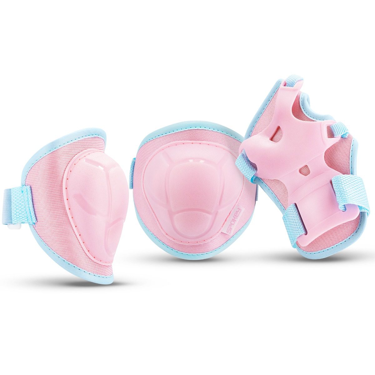 Kinderen knie- en elleboogbeschermers roze blauw Kinderen knie- en elleboogbeschermers roze blauw
