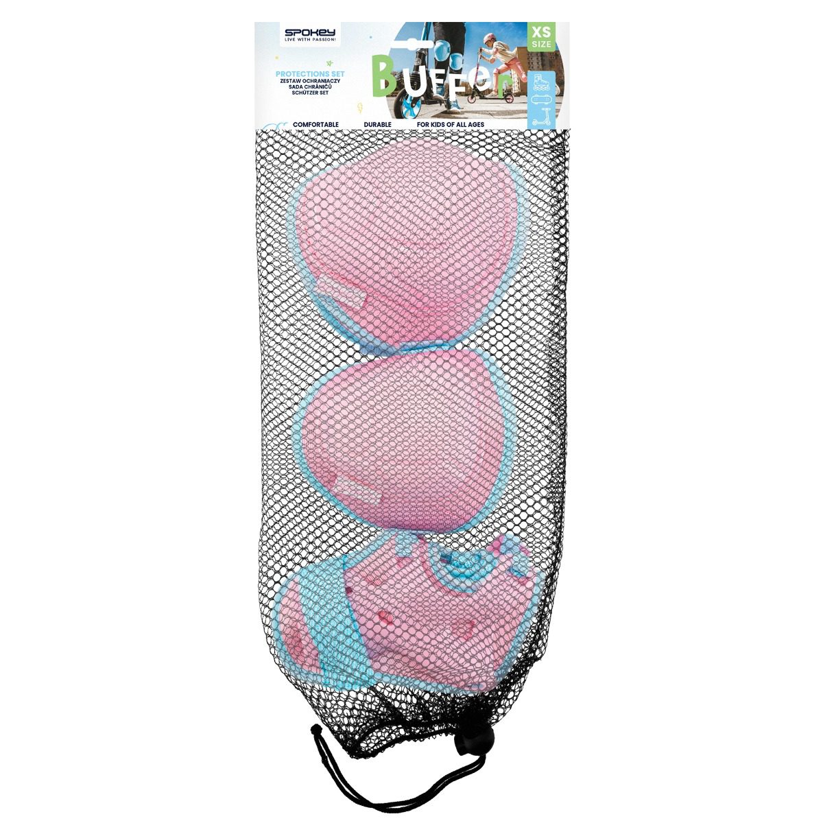Kinderen knie- en elleboogbeschermers roze blauw Kinderen knie- en elleboogbeschermers roze blauw