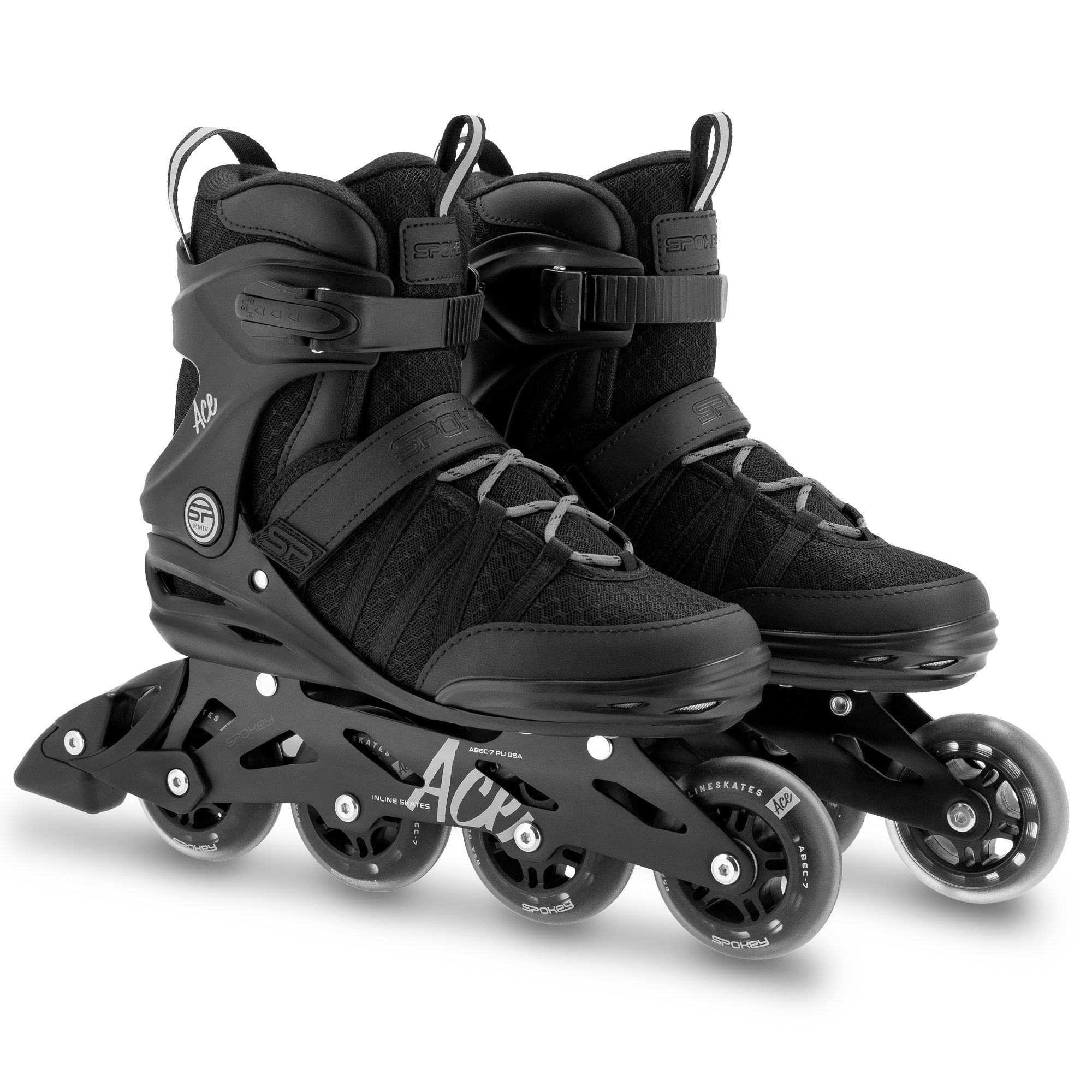 Inline skates - Zwart - 80 mm / 85A - ABEC-7 - Spokey ACE Inline skates - Zwart - 80 mm / 85A - ABEC-7 - Spokey ACE