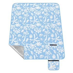 Drie-laags picknickdeken Blauw / Wit (150 x 170 cm) Drie-laags picknickdeken Blauw / Wit (150 x 170 cm)