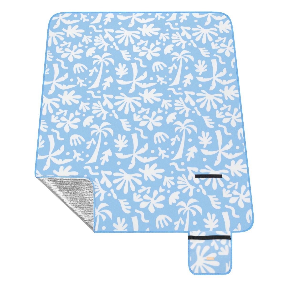 Drie-laags picknickdeken Blauw / Wit (150 x 170 cm) Drie-laags picknickdeken Blauw / Wit (150 x 170 cm)