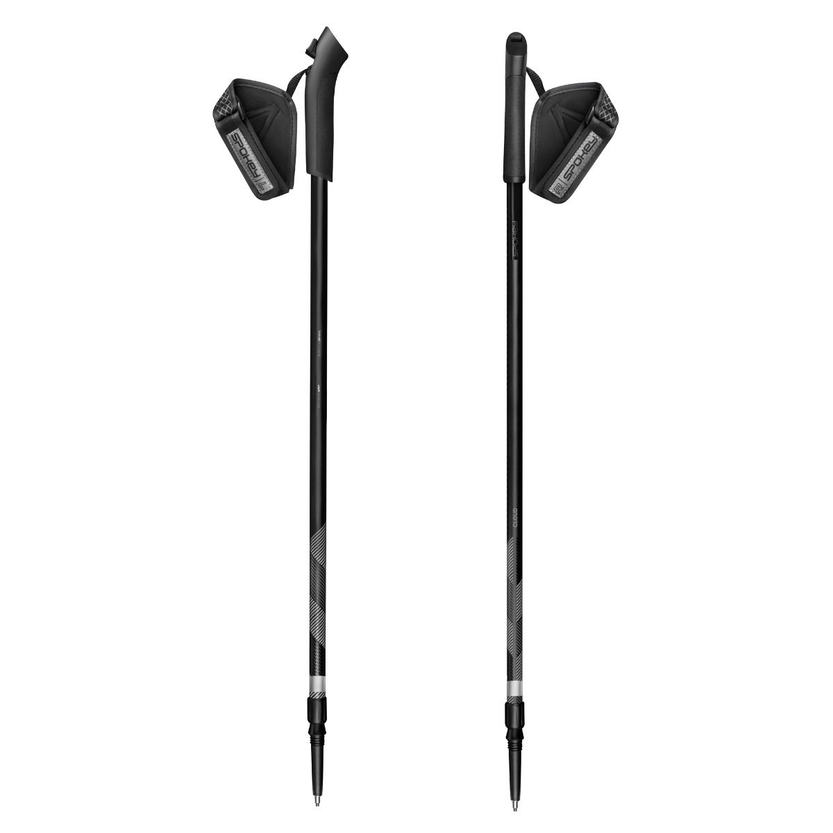 Telescopische Nordic walking stokken zwart Telescopische Nordic walking stokken zwart