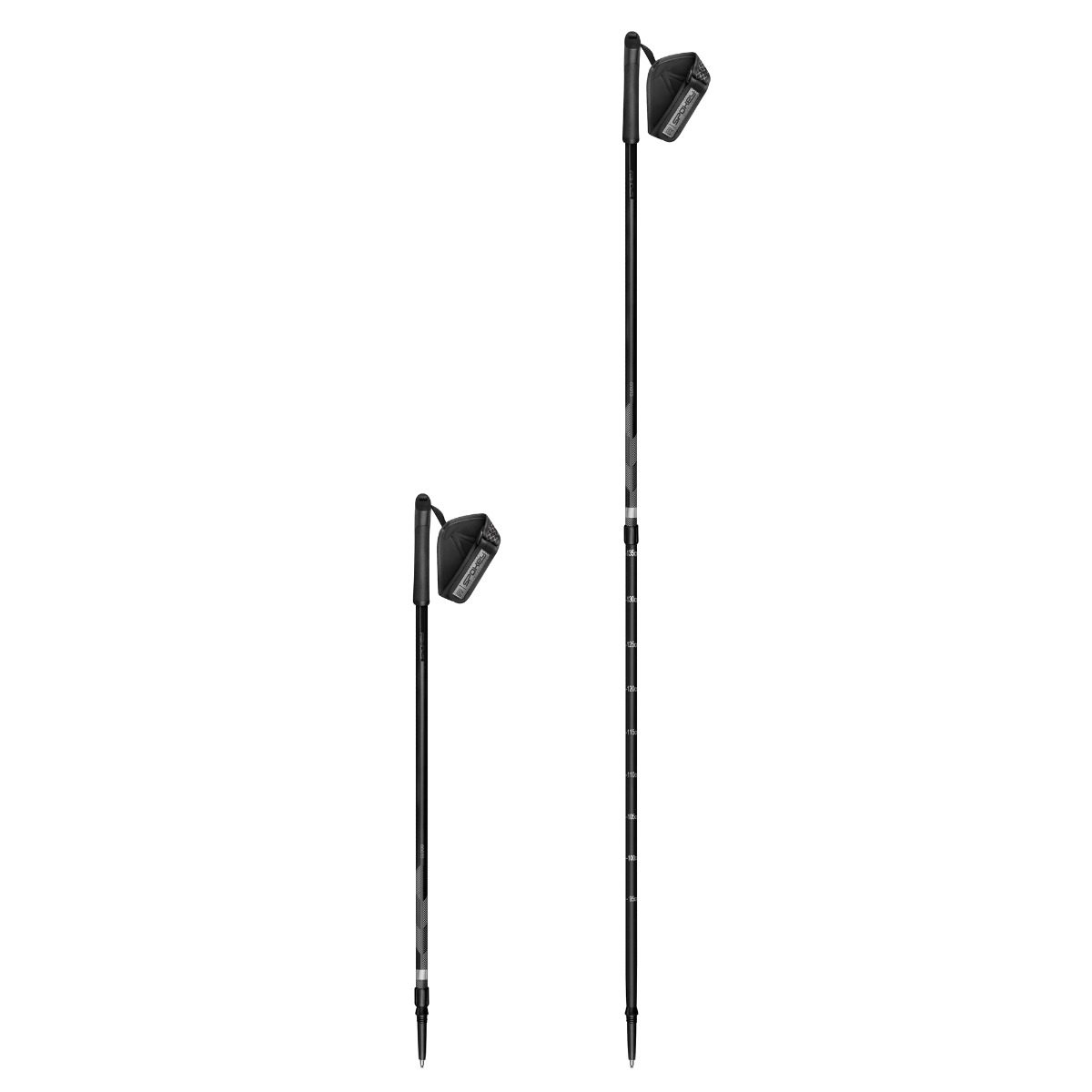 Telescopische Nordic walking stokken zwart Telescopische Nordic walking stokken zwart