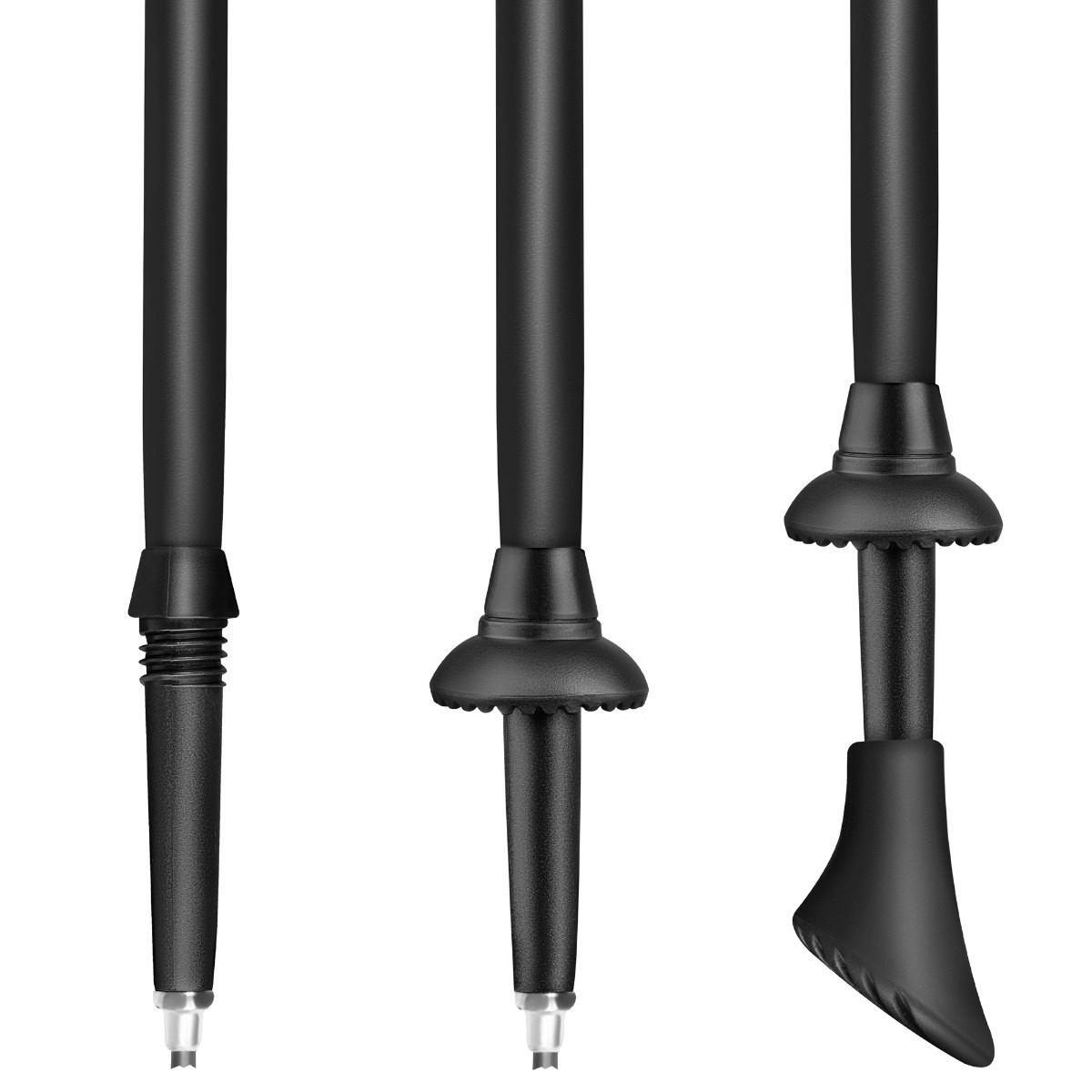 Telescopische Nordic walking stokken zwart Telescopische Nordic walking stokken zwart
