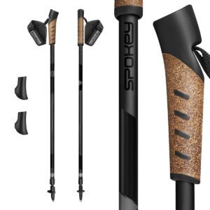 Verstelbare Nordic Walking stokken zwart Verstelbare Nordic Walking stokken zwart