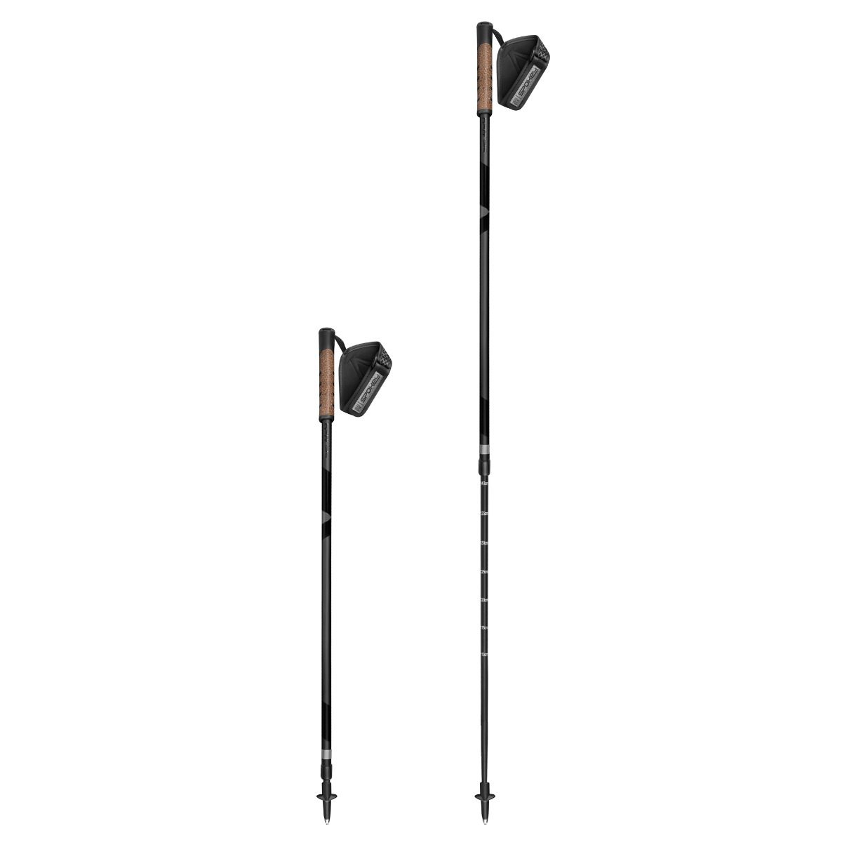 Verstelbare Nordic Walking stokken zwart Verstelbare Nordic Walking stokken zwart
