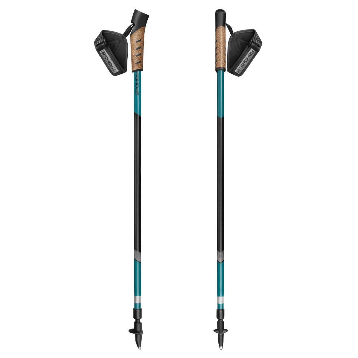 Telescopische Nordic Walking stokken zwart 105-135 cm Telescopische Nordic Walking stokken zwart 105-135 cm