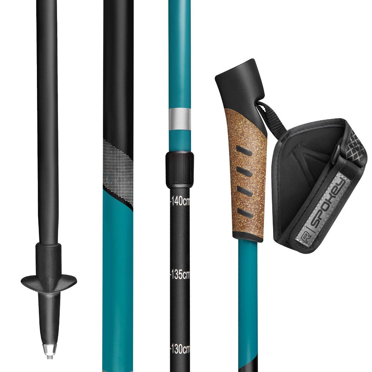 Telescopische Nordic Walking stokken zwart 105-135 cm Telescopische Nordic Walking stokken zwart 105-135 cm