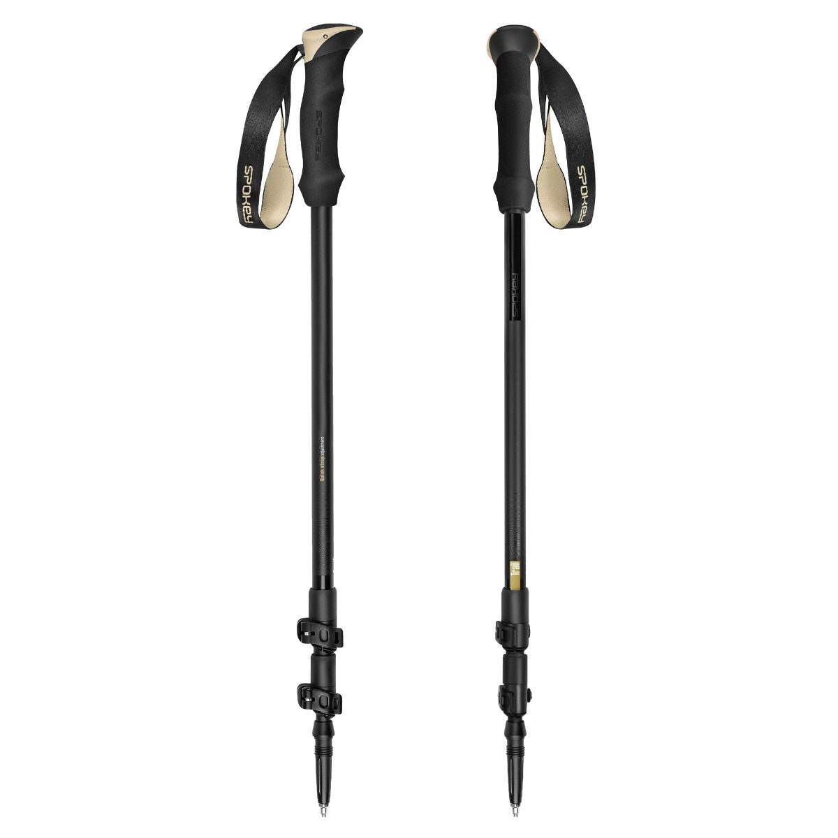 Aluminium trekkingstokken zwart 105-135 cm Aluminium trekkingstokken zwart 105-135 cm