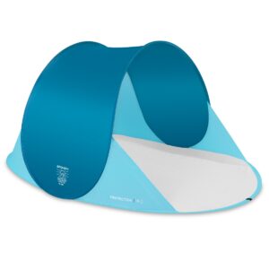 Zelfvouwende strandtent - Windtent - UV bescherming - Blauw / Turquoise - 195 x 100 x 85 cm - Spokey ALTUS