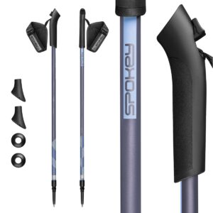 Verstelbare Nordic Walking stokken zwart Verstelbare Nordic Walking stokken zwart