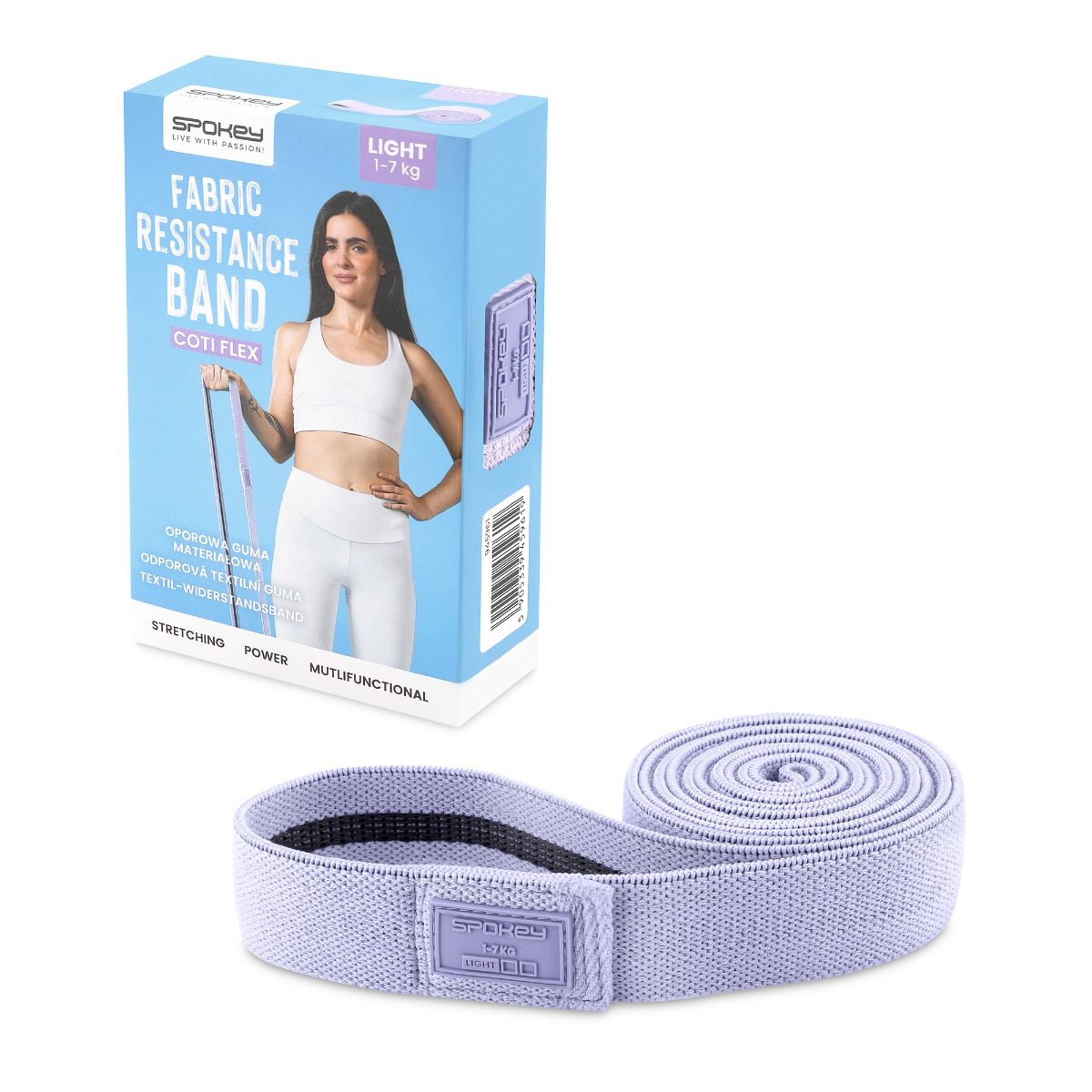 Weerstandsband Light 1 tot 7 kg – Pull up Resistance Band – Fitness Elastiek – Paars - Spokey Powerband Light Weerstandsband Light 1 tot 7 kg – Pull up Resistance Band – Fitness Elastiek – Paars - Spokey Powerband Light