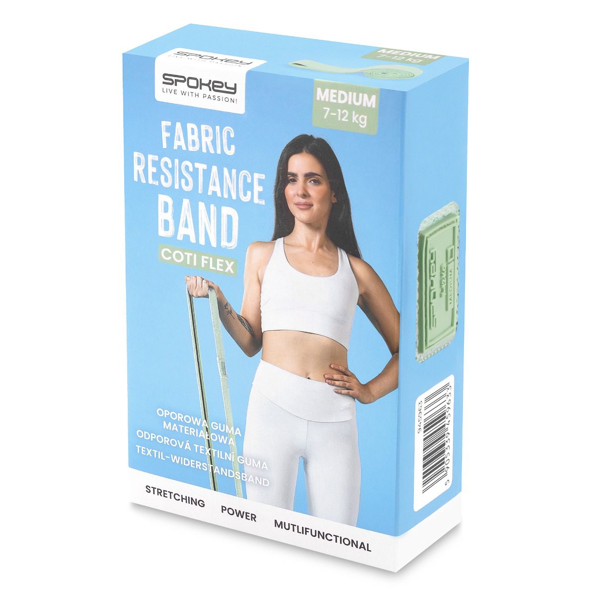 Weerstandsband 7 tot 12 kg – Pull up Resistance Band - Fitness Elastiek - Groen - Spokey Power Band Medium Weerstandsband 7 tot 12 kg – Pull up Resistance Band - Fitness Elastiek - Groen - Spokey Power Band Medium