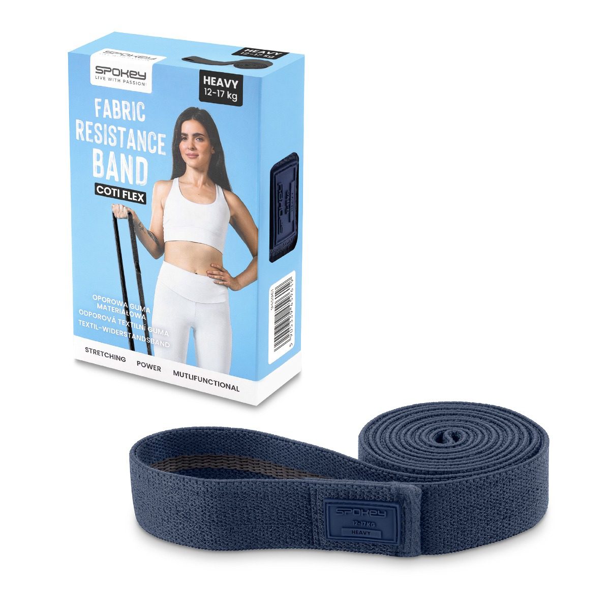 Spokey Power Band - Weerstandsband 12 tot 17 kg – Pull up Resistance Band - Fitness Elastiek - Zwart Spokey Power Band - Weerstandsband 12 tot 17 kg – Pull up Resistance Band - Fitness Elastiek - Zwart