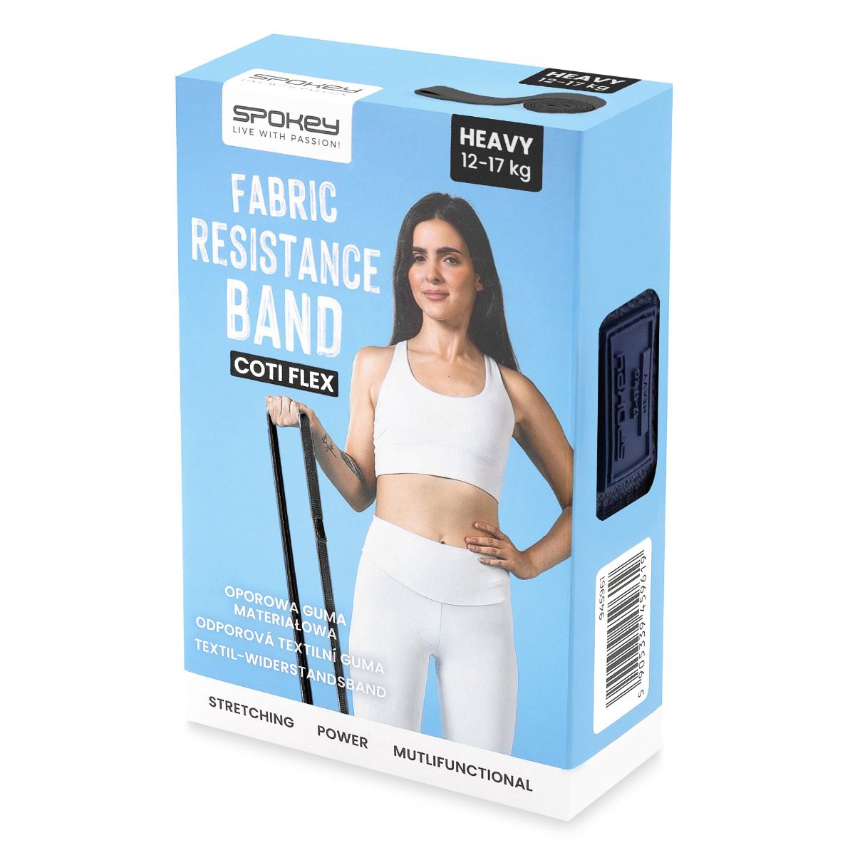 Spokey Power Band - Weerstandsband 12 tot 17 kg – Pull up Resistance Band - Fitness Elastiek - Zwart Spokey Power Band - Weerstandsband 12 tot 17 kg – Pull up Resistance Band - Fitness Elastiek - Zwart