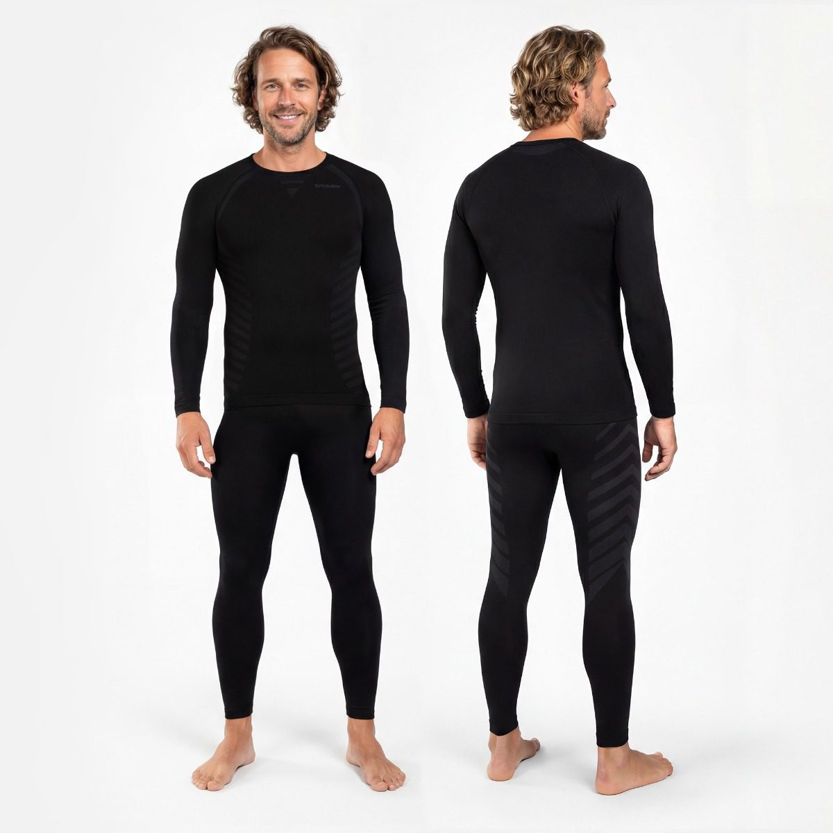 Heren thermokleding set zwart Heren thermokleding set zwart