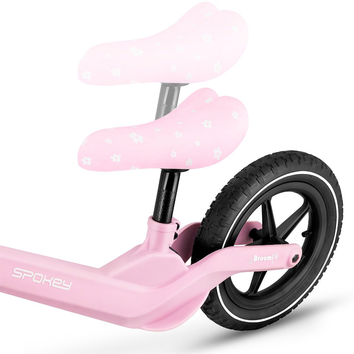 BROOMI loopfiets roze 12 inch BROOMI loopfiets roze 12 inch