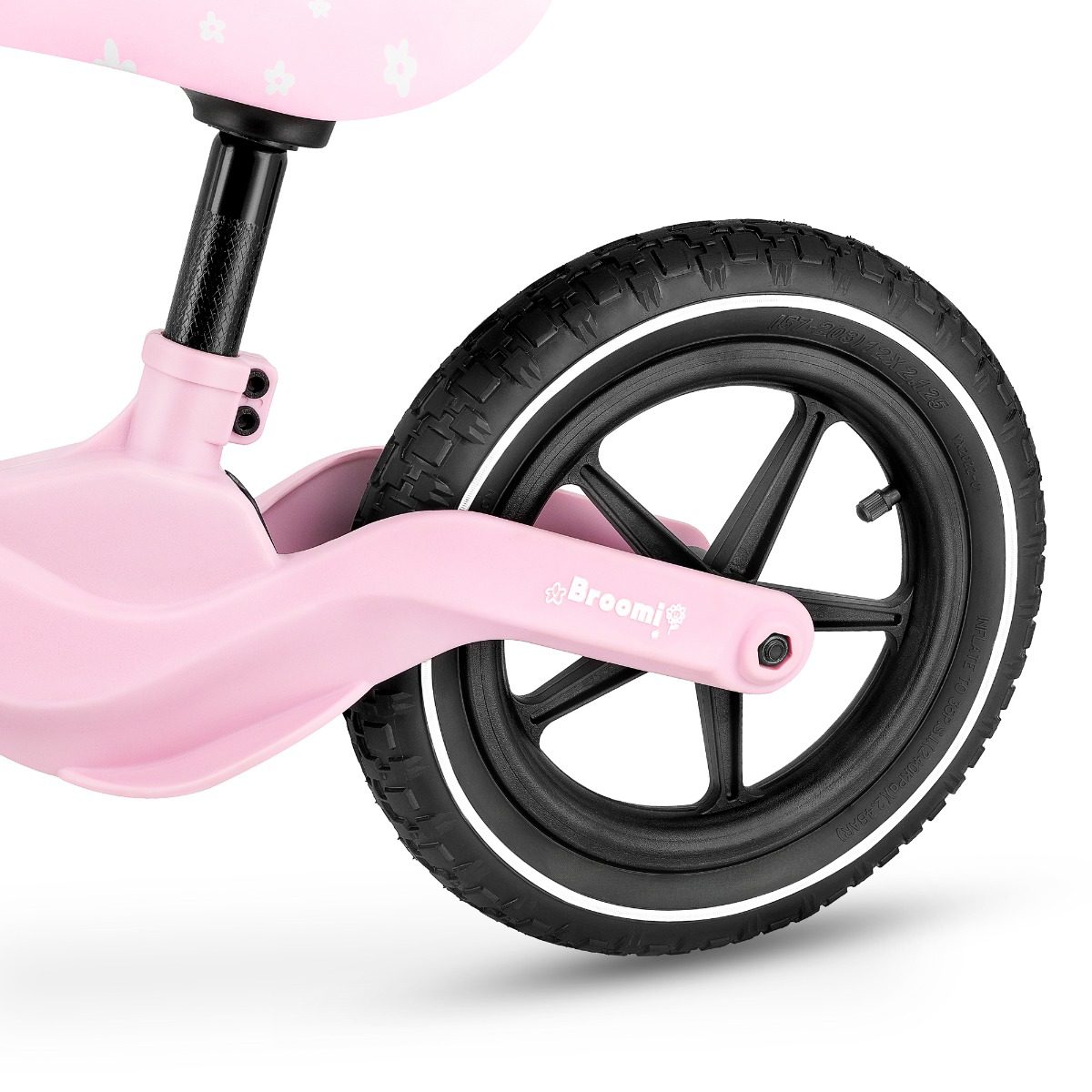 BROOMI loopfiets roze 12 inch BROOMI loopfiets roze 12 inch