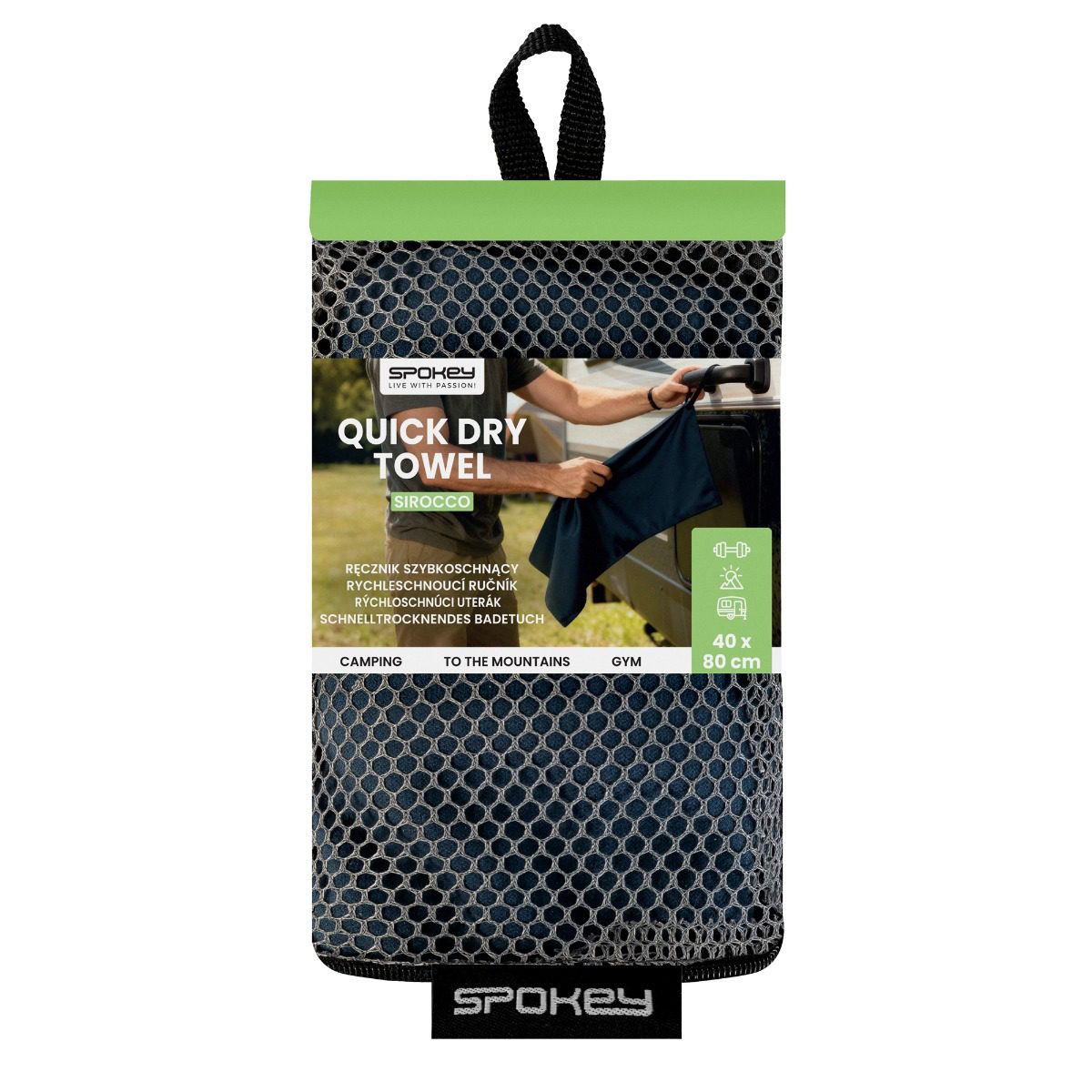 Sneldrogende handdoek blauw 40 x 80 cm Spokey SIROCCO Sneldrogende handdoek blauw 40 x 80 cm Spokey SIROCCO