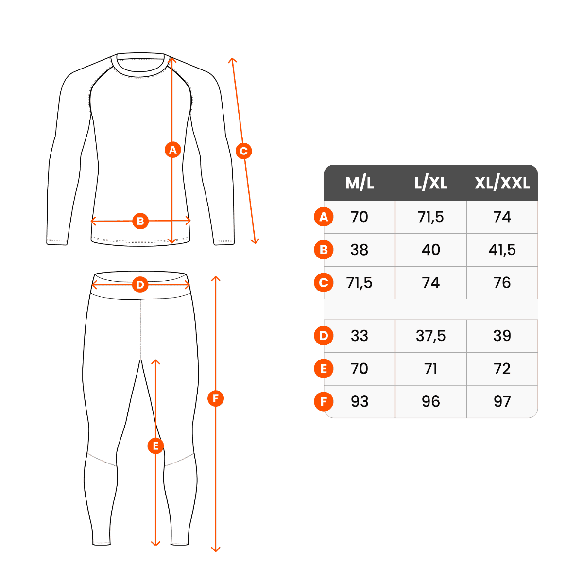 ARCTIQ thermokleding set man M/L zwart ARCTIQ thermokleding set man M/L zwart