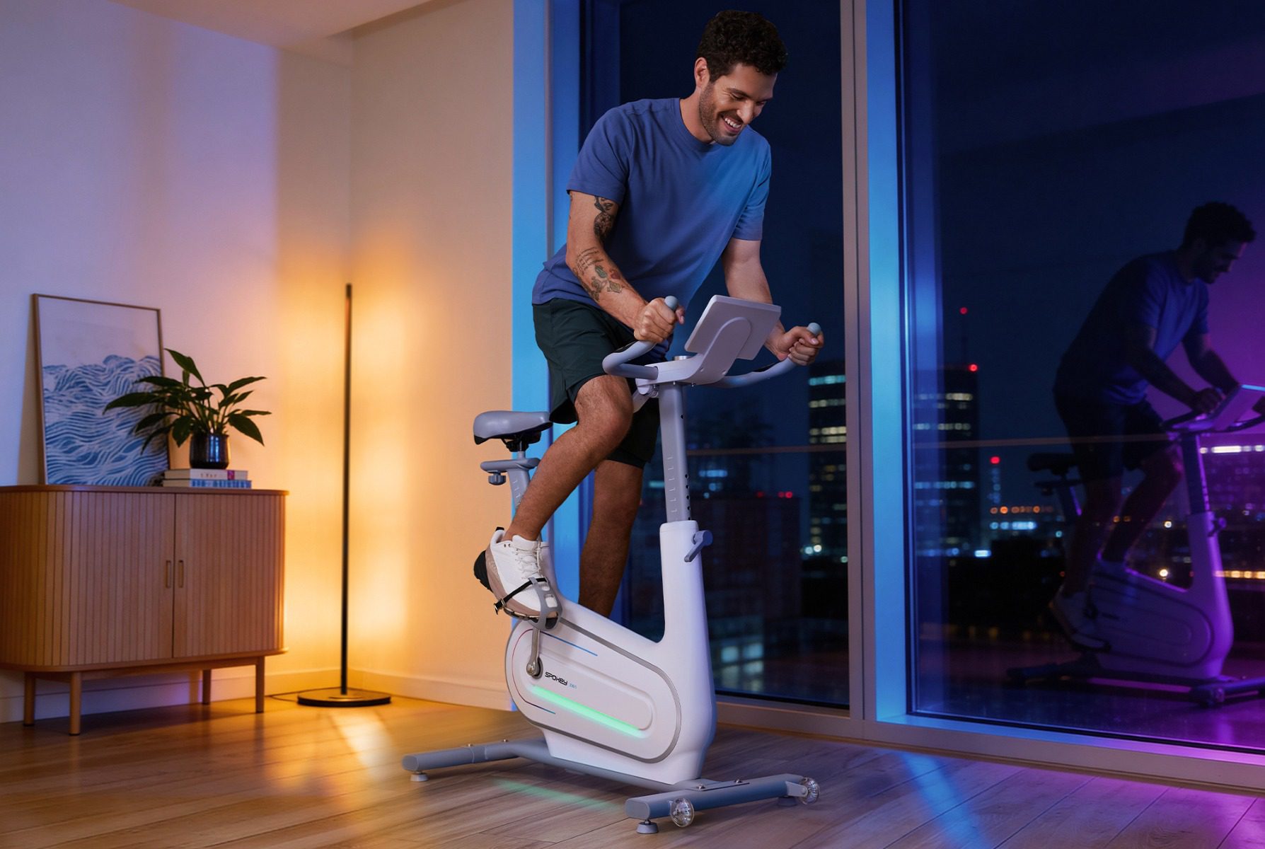 Spokey ZEN hometrainer met elektromagnetische weerstand Spokey ZEN hometrainer met elektromagnetische weerstand