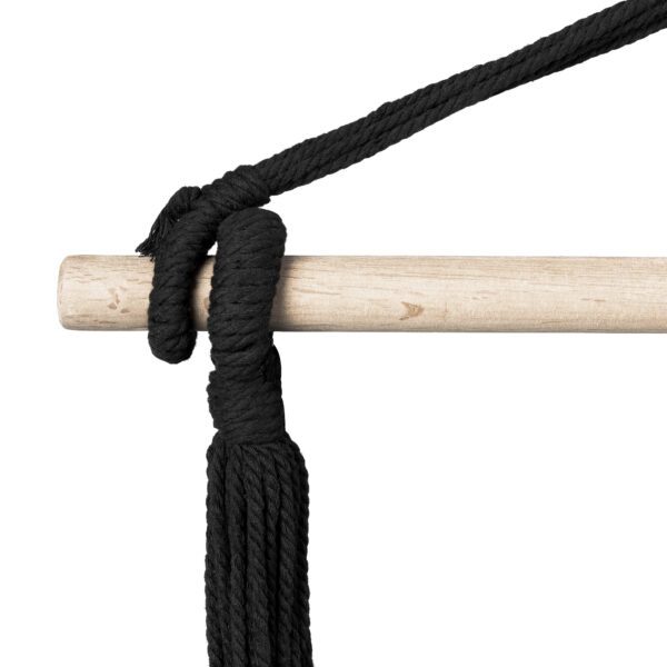 Hangstoel zwart/wit (80 cm) - Spokey BENCH ETNO
