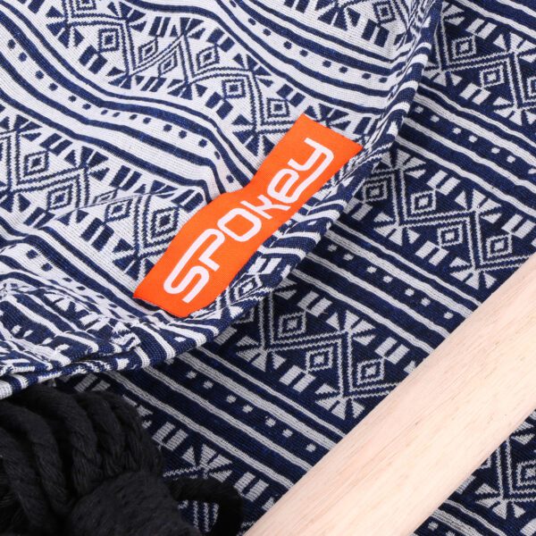 Hangstoel zwart/wit (80 cm) - Spokey BENCH ETNO